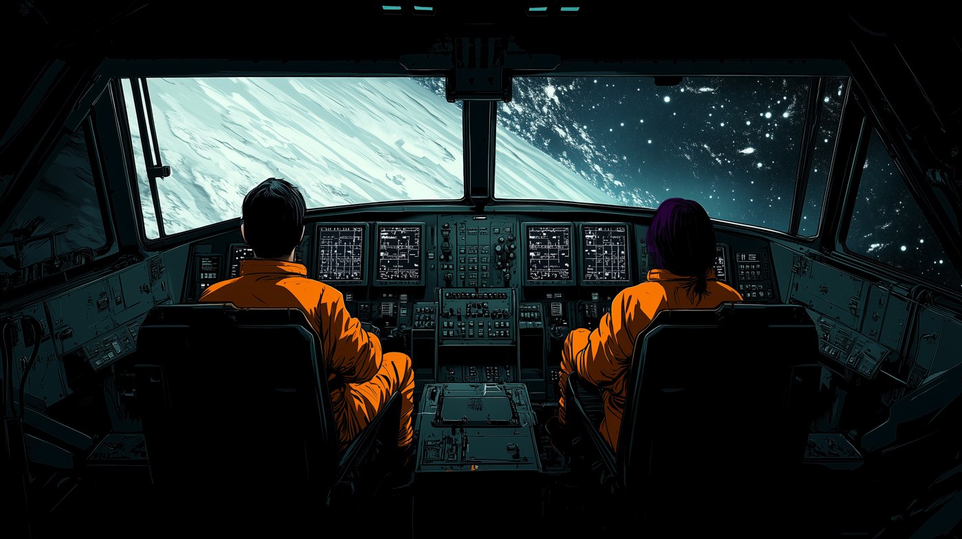 Shuttle cockpit interior